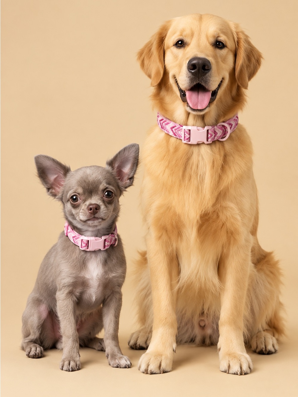 Pink Chevron Pet Collar